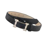 Guaber Multiuse Metallic Belt Unisex Design PU Leather Waistbelt Easy Press Buckles Waistband For Jeans Pants Evening Outfit Party Belt For Women