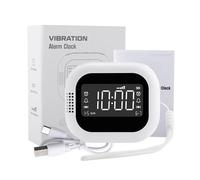 Guaber Niveles De Vibraciones Ajustables Reloj Alarma Recargables Y Sonidos 2 Funciones para Reloj Vibratorio Durmiente Pesado