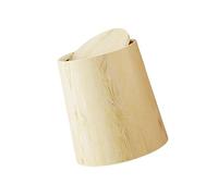 Guaber Odor Resistant Wood Grains Trash Container with Touch Top Lid Plastic Easy To Clean Garbage Can For Bedroom Office Use Plastic Waste Bin