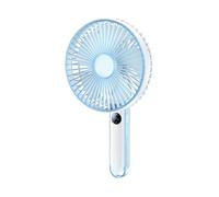 Guaber Pantalla LED De Ventilador Recargable Operación Circulación Aire Potente Servicio Batería Larga para Trabajo Y Viaje Necesita Ventilador Enfriamiento Aire Libre Recargable