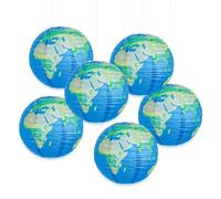 Guaber Paper Lanternn 6pcs Paper Earth para La Fiesta Decoraciones En Forma De Cumpleaños Lanternn
