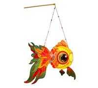 Guaber Paquete de 2 lámparas tradicionales chinas para festivales de otoño medio de mano, luz de conejos hechos a mano, decorativa, adorno de pez escaldado, accesorios para festivales de luna