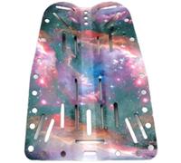 Guaber Placa trasera ajustable de aluminio con control de flotabilidad equilibrado, adecuada para exploración de océanos y entrenamiento de piscina, placa trasera de buceo