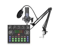 Guaber Portable Type C Condenser Microphone and Sound Card Offering Real Time Easy Use for Live Streaming Online Meetings Condenser Microphone