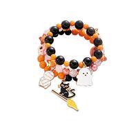 Guaber Pulsera De Fiestas Halloween 3 Piezas con Calabaza con Ajustable Textura Aleación Joyas para Niñas Adolescentes Favores Fiesta Halloween Favores