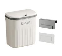 Guaber Wall Mounted Trash Can Bin with Lid Waste 8.5/12L Kitchen Hanging Trash Garbage Recycle Dustbin Rubbish Bins Waste Bin with Lid