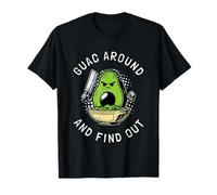 Guac Around And Find Out Funny Avocado Keto Vegan Guacamole Camiseta