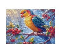 Guacamayo Colorido Rama Floral Rompecabezas 300 Piezas Cartón para Toda La Familia Animal Mascota Entretenimiento Casero Calmar La Mente Calidad Profesional Detalle De Regalo 300 PCS