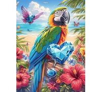 Guacamayo con Gema Puzzle 1000 Piezas Desafío Impossible Extremo Animal Salvaje Mascota Rompecabezas para Adultos Aliviar Estrés Decoración Hogar 3D Maquetas Construir 1000 PCS