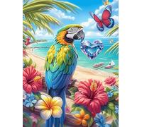 Guacamayo con una Mariposa Puzzle 1000 Piezas Cartón Resistente para Parejas Mascota de Vida Silvestre Cute Noches De Cita Actividad Antiestrés Tiempo Libre Pack Completo Regalo Aniversario 1000 PCS