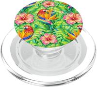Guacamayo Tropical Pájaro del Paraíso Tikicore Maximalismo PopSockets PopGrip para MagSafe