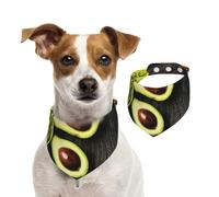 Guacamole de palta Hecho con Flor de Aguacate, Comida y Bebida,Pañuelos de algodón para Perros, Bufandas Ajustables para Mascotas,M