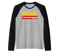 Guadalajara Ciudad España Vintage Estética Vacaciones de Verano Camiseta Manga Raglan