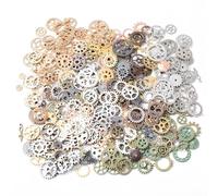 Guador 300 Grams Steampunk Cogs, Vintage Metal Colgante Cogs Engranajes antiguos Reloj Reloj Engranajes Ruedas Colgantes Accesorios Bronce Colores mezclados para manualidades DIY Fabricación joyas B