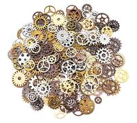 Guador 300 Grams Steampunk Cogs, Vintage Metal Colgante Cogs Engranajes antiguos Reloj Reloj Engranajes Ruedas Colgantes Accesorios Bronce Colores mezclados para manualidades DIY Fabricación joyas A