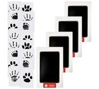 Guador Kit Huella del Pie, 16 Tarjetas de Impresión y 4 Plantillas, Kit de Huellas Bebé Pie y Manos Almohadillas de Tinta No Tóxicas, No se Mancha, Kit Huella del Mascota, Regalo De Bautizo