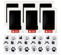 Guador Kit Huella del Pie, 24 Tarjetas de Impresión y 6 Plantillas, Kit de Huellas Bebé Pie y Manos Almohadillas de Tinta No Tóxicas, No se Mancha, Kit Huella del Mascota, Regalo De Bautizo