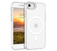 Guagua Funda magnética para iPhone SE 2022/2020, Compatible con MagSafe, translúcida y Mate, sensación de Piel, a Prueba de Golpes, iPhone SE 3ª/2ª 4.7 Pulgadas, para Hombres y Mujeres, Color Blanco