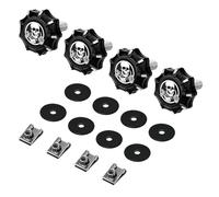 GUAIMI Alforja Cerraduras Bolsas de silla de montar con disuasión por robo Tornillo Hardware para Harley Touring Road King Street Glide Electra Glide Road Glide 1993-2021 -Esqueleto dedo medio negro