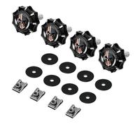 GUAIMI Alforja Cerraduras Bolsas de silla de montar con disuasión por robo Tornillo Hardware para Harley Touring Road King Street Glide Electra Glide Road Glide 1993-2021 -American Skeleton-Negro