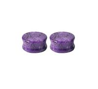 Gualiy 2 aretes de calibre de piedra, túneles de oreja de carne, tapones de piedra morada de 6 a 30 mm para mujeres y hombres, 25mm, Piedra, Sin piedra preciosa