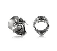 Gualiy 2 dilatadores de cobre para los oídos, calibre de oreja para mujeres, túneles vintage con cabeza de dragón para hombres, 8-25 mm, 19mm, Cobre, Sin piedra preciosa