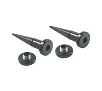 Gualiy 2 dilatadores de oreja de acero inoxidable, túneles de carne, color negro, 2 - 10 mm, para mujeres y hombres, 8mm, Acero inoxidable, Sin piedra preciosa