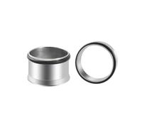 Gualiy 2 dilatadores de titanio para la carne, dilatadores de oído, dilatadores de oído, con tapones de silicona de 1,6 a 25 mm, para mujeres y hombres, color plateado, 16mm, Titanio G23, Sin piedra
