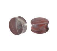 Gualiy 2 dilatadores de túnel de oreja de piedra, tapones de túnel para hombre, color rojo, piedra natural, tapones para mujer, 6-25 mm, 16mm, Piedra, Sin piedra preciosa