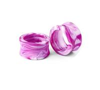 Gualiy 2 pendientes acrílicos, dilatadores de túnel de carne, huecos, redondos, de 14 a 20 mm, para mujeres y hombres, 16mm, Acrílico, Sin piedra preciosa