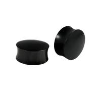 Gualiy 2 pendientes de túnel de madera, aretes de calibre para hombre, tapón de madera negro, calibre de 12 a 25 mm, 22mm, Madera, Sin piedra preciosa