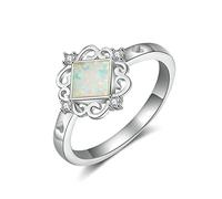 Gualiy 925 anillos de plata anillo de boda conjunto, patrón hueco con zirconia cúbica anillos mujeres plata 925, Zirconia cúbica