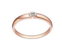 Gualiy Alianza de boda para mujer, oro rosa de 9 quilates, 14 quilates, 18 quilates con diamantes de forma redonda de 0,05 quilates, anillo de compromiso, anillo de aniversario, talla 4-11, O 1/2, Oro