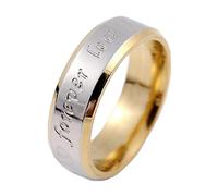 Gualiy Anillo de compromiso para los mejores amigos de acero inoxidable de 4/6 mm Forever Love para unisex, Sin piedras preciosas,