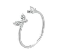 Gualiy Anillos de compromiso de oro amarillo, anillo de boda de 9 K, 14 y 18 quilates con diamantes para mujer, talla H 1/2-V 1/2, H 1/2, Oro blanco de 18 quilates, Diamante No es una piedra preciosa