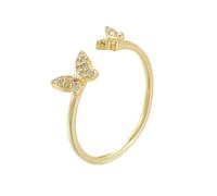 Gualiy Anillos de compromiso de oro amarillo, anillo de boda de 9 K, 14 y 18 quilates con diamantes para mujer, talla H 1/2-V 1/2, J 1/2, Oro amarillo de 14 quilates, Diamante No es una piedra