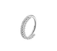 Gualiy Anillos de nariz de 16 g y 18 g, aro de titanio con circonita cúbica y bolas, aretes de cartílago, fosa nasal, labio, tragus, hélice, piercing, 1.2x8mm, Titanio, Circonita cúbica