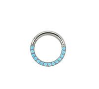 Gualiy Anillos de nariz de calibre 16 y 18, aros de nariz de titanio, circonita cúbica, círculo, tragus, hélice, caracola, cartílago, joyería para mujeres y hombres, 1.2x8mm, Titanio, Circonita cúbica