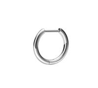 Gualiy Aro de nariz de calibre 16 y 18, anillo de nariz de titanio redondo con circonita cúbica, piercing para tabique, aretes para cartílago, 1.0x12mm, Titanio, Sin piedra preciosa