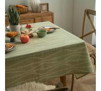 Gualiy Mantel Rectangular Salon, Mantel de Mesa 140 x 200 cm Manteles Cocina Antimanchas Algodón Lino Ramas de Flores Estampadas Mantel para Mesa Cocina, Verde