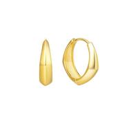 Gualiy Pendientes de aro de oro de 9 quilates, 14 y 18 quilates para mujer, aro circular de oro amarillo para mujer, Oro amarillo, Sin piedra preciosa