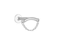 Gualiy Piercing de nariz de titanio de 16 g y 18 g, plata con bola redonda, piercing para cartílago, hélice, tragus, para mujeres y hombres, 1.2x12mmxM0.9, Titanio, Sin piedra preciosa