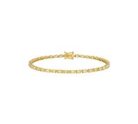 Gualiy Pulseras de oro de 14 quilates para mujer, cadena de tenis de oro amarillo con cadena de diamantes de 2,5 quilates, pulseras de 16 a 20 cm, 16CM, Oro amarillo de 9 quilates, Diamante