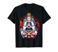 Guan Yin Diosa Budista Mitología China Deidad Espiritual Camiseta gráfica económica, Hombre, Negro, M