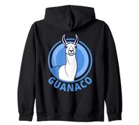 Guanaco Llama Retro Azul Sudadera con Capucha