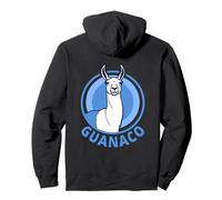 Guanaco Llama Retro Azul Sudadera con Capucha