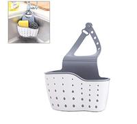 Guanan Cesta colgante para escurridor, cesta colgante, porta esponja, organizador de baño, fregadero de cocina, porta esponja, estante para fregadero, esponja para jabón (beige)