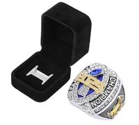 guancrown Anillo de campeonato de fútbol de fantasía 2025, premio, trofeo, ganador de deportes, anillo de campeón FFL, size 14, Zinc, Diamante blanco