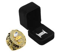 guancrown Anillo de trofeo de campeonato de fútbol de fantasía 2024, premio deportivo, ganador del premio FFL Champion Ring (doce, talla 14), size 11, Zinc, Diamante blanco