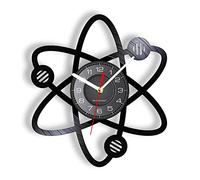 Guang trading Vintag Decoracion 30 Cm Quantum Entanglement Vinilo LP Record Reloj de Pared física Ciencia mecánica cuántica Corte láser Reloj decoración Colgante para físico